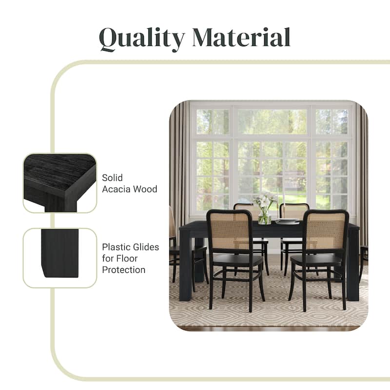 NPD Furniture Bedford 75 Inch Rectangular Dining Table with Square Legs