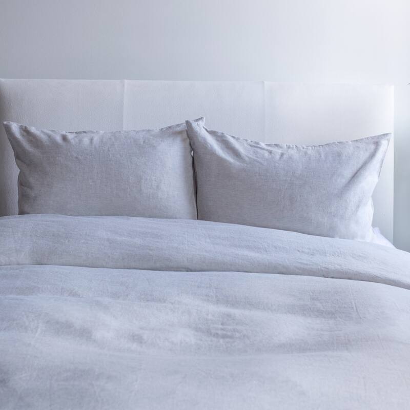 100% French Linen Duvet Cover & Sham Set by BOKSER HOME