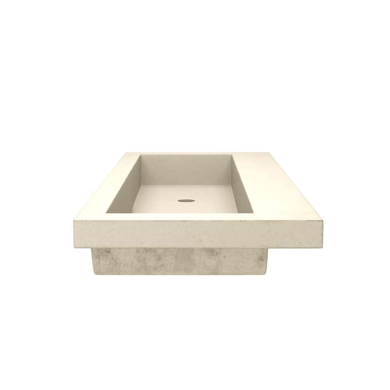 Trough 48-inch NativeStone Drop-in Double Bathroom Sink - 48" x 19" x 5"