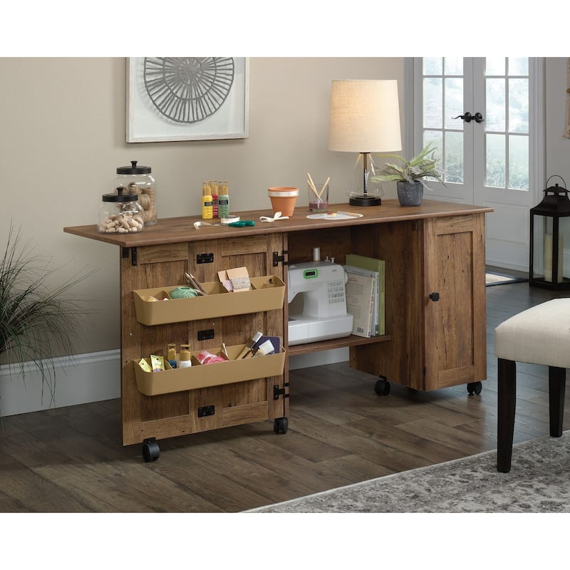 Sauder Select Collection Easy Rolling Sewing and Craft Table/Cart