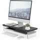 preview thumbnail 1 of 5, Fenge 23.6 Inches Acrylic Monitor Stand Riser with Metal Storage Black