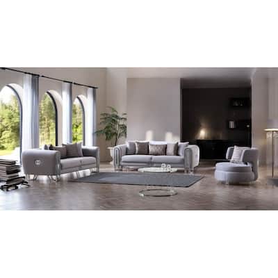 SmartMop 3 Pieces Living Room Sets 2 Sofa 1 Chair