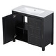 preview thumbnail 113 of 161, GDFStudio - Elysia Wood Bathroom Vanity with Ceramic Sink & Storage Cabinet Organizer