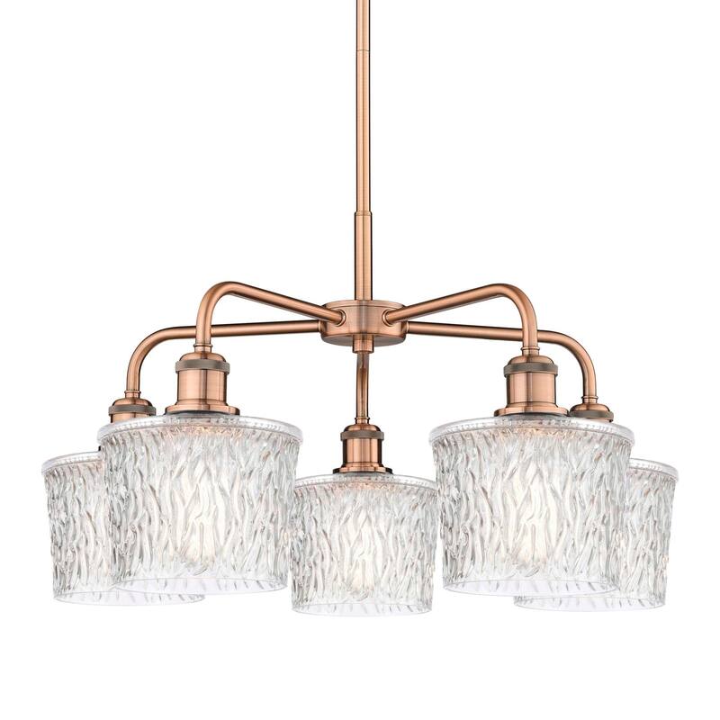 Innovations Lighting 516-5CR-15-25 Niagra Chandelier Niagra 5 Light - Antique Copper / Clear