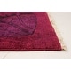 preview thumbnail 4 of 6, ECARPETGALLERY Hand-knotted Vibrance Dark Pink Wool Rug - 6'4 x 6'4