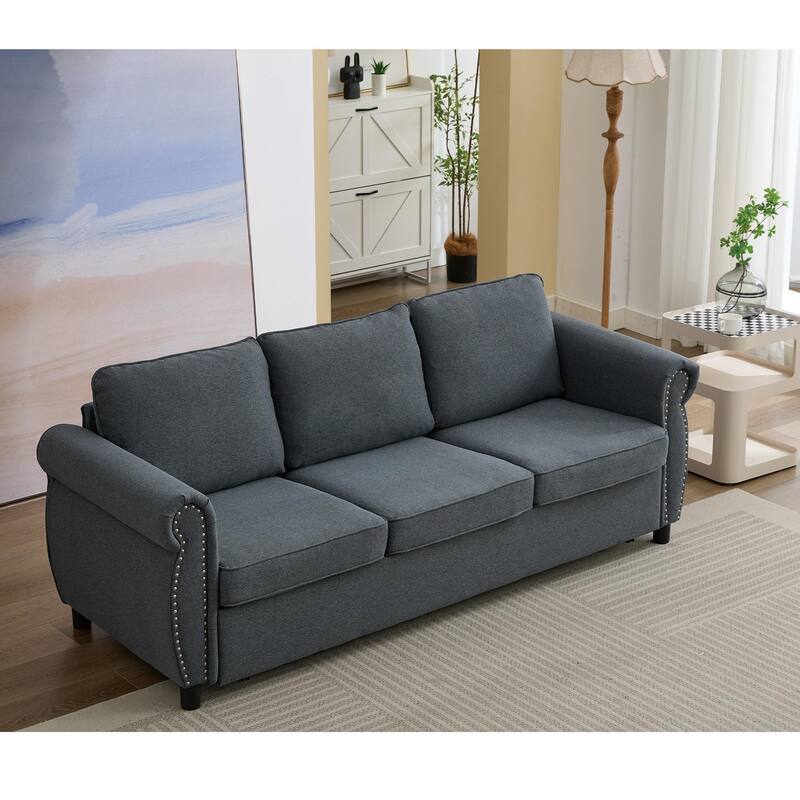 81.5" 2-in-1 Queen Convertible Sleeper Sofa Bed