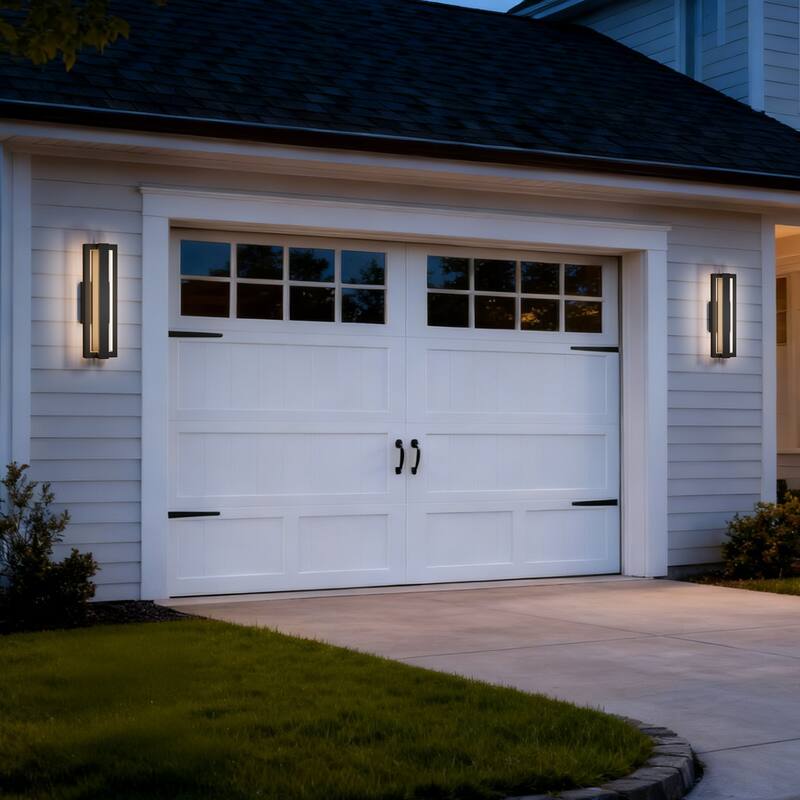 LamQee Integrated Matte Black Aluminum LED Outdoor Wall Sconce 15inch - 1-Pack/15inch