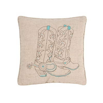 Cowboy Boots Decorative Accent Throw Pillow