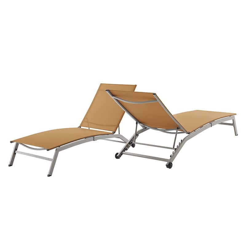 Corvus Antonio Outdoor Contemporary Sling-Fabric Adjustable Chaise Lounge
