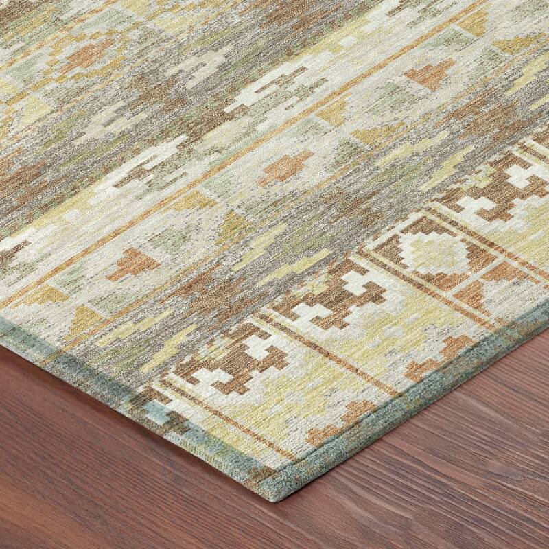 Machine Washable Indoor/ Outdoor Global Haswell Chantille Rug