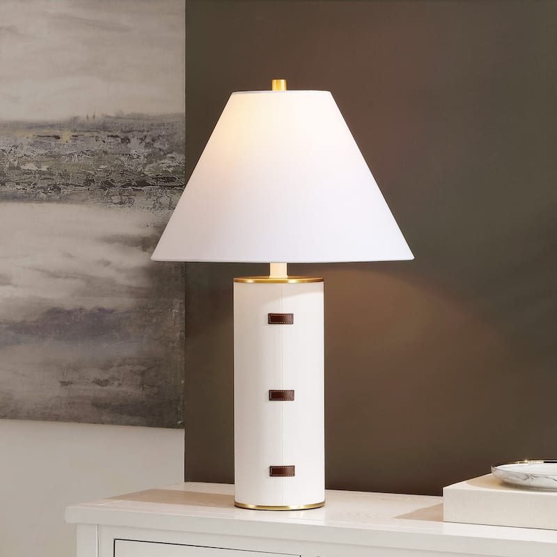 SAFAVIEH Lighting Jerneja Modern 27-inch Table Lamp (LED Bulb Included) - 16 In. W x 16 In. D x 26.5 In. H - 16Wx16Dx27H