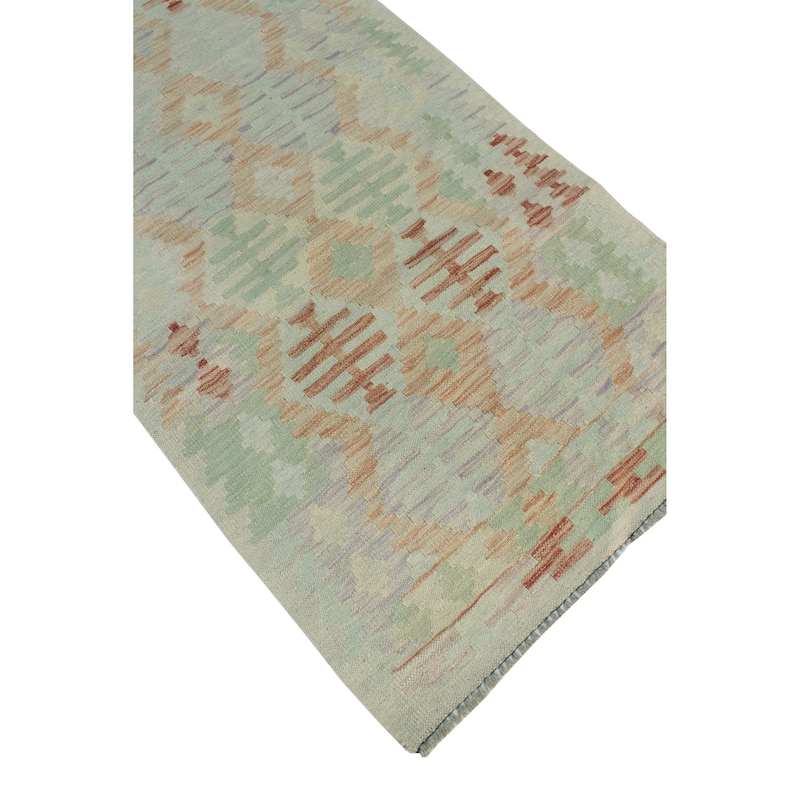 Sun Faded Flatweave Rosetta Rust/Beige Runner - 2'8" x 9'7"