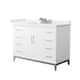 Option White / White Quartz Top / Brushed Nickel Hardware