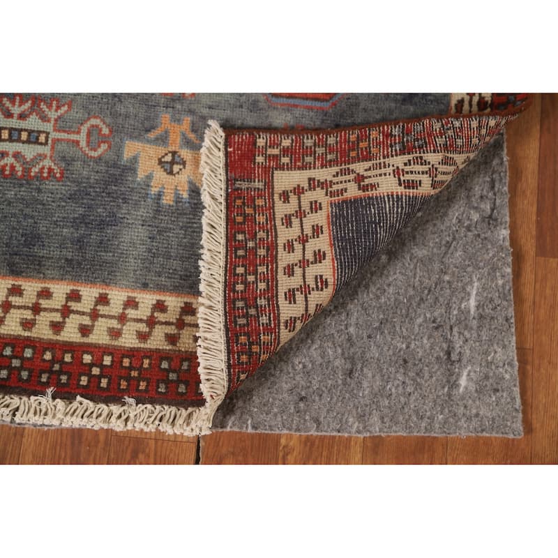 Tribal Ardebil Persian Vintage Runner Rug Handmade Wool Carpet - 2'5" x 9'6"
