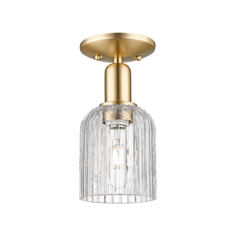 Innovations Lighting 716-1C-11-5 Bridal Veil Semi-Flush Bridal Veil 5" - Champagne Bronze / Clear