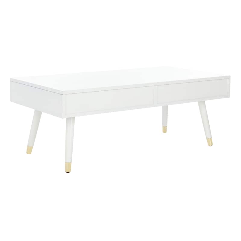 SAFAVIEH Levinson Mid-Century Gold Cap Coffee Table - 48" x 24" x 18"