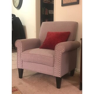 Copper Grove Herve Dove Grey Linen Arm Chair