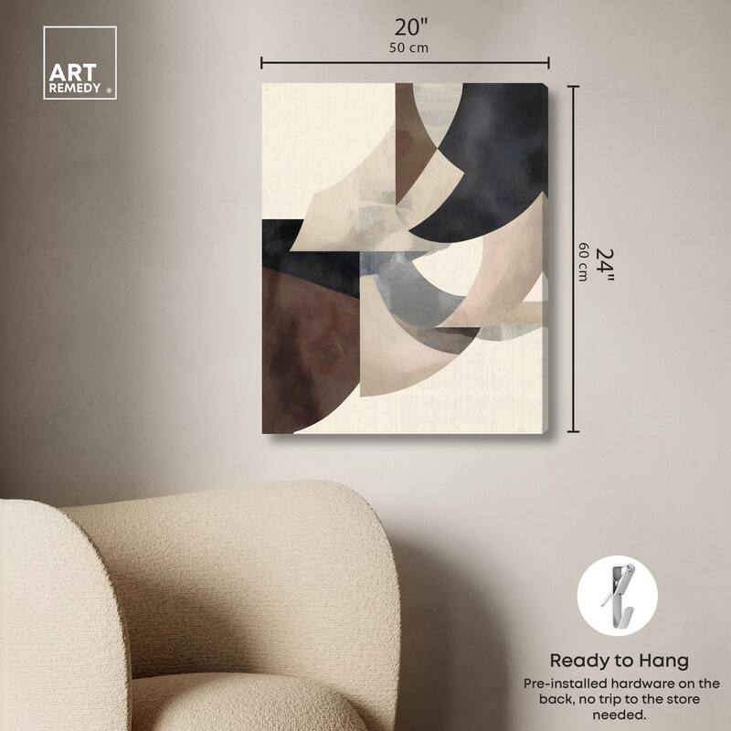 Planar Curves Canvas by Art Remedy, Gallery Wrapped