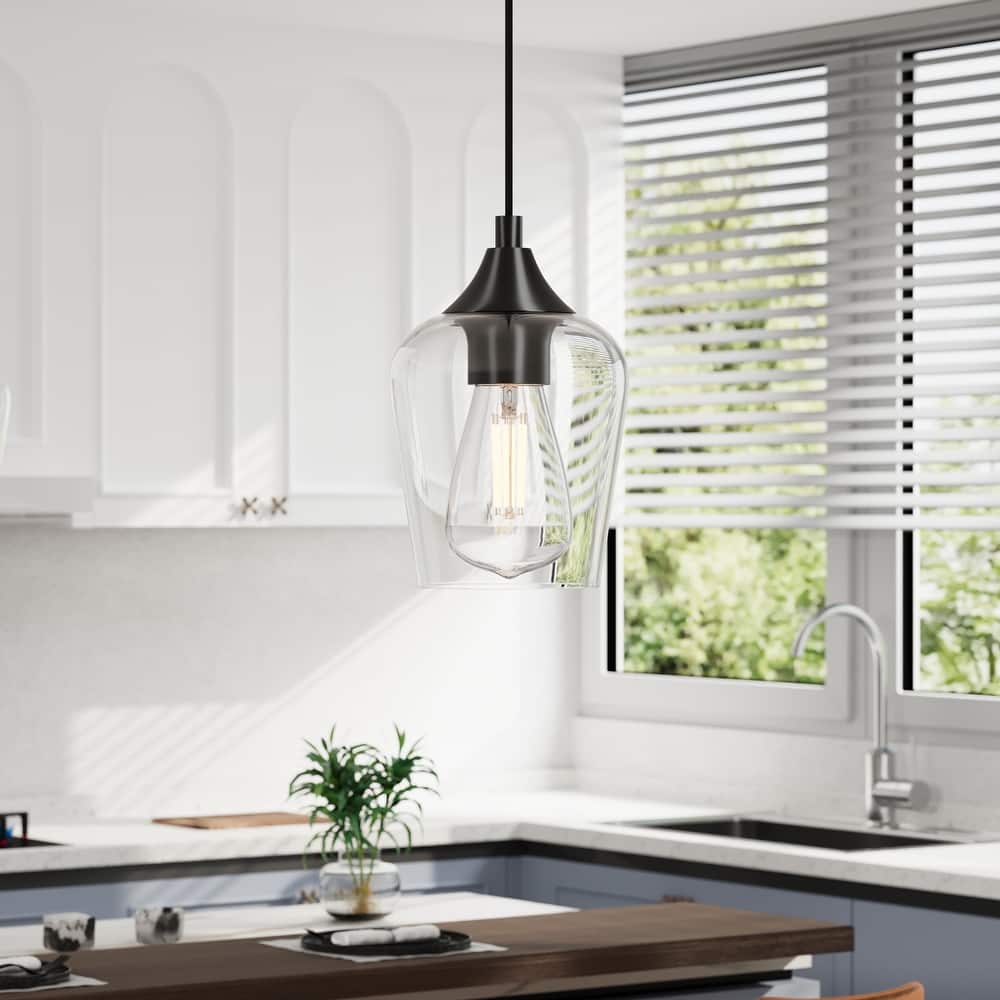 CO-Z 1 Light Pendant Light Fixtures with Adjustable Height 2 Packs