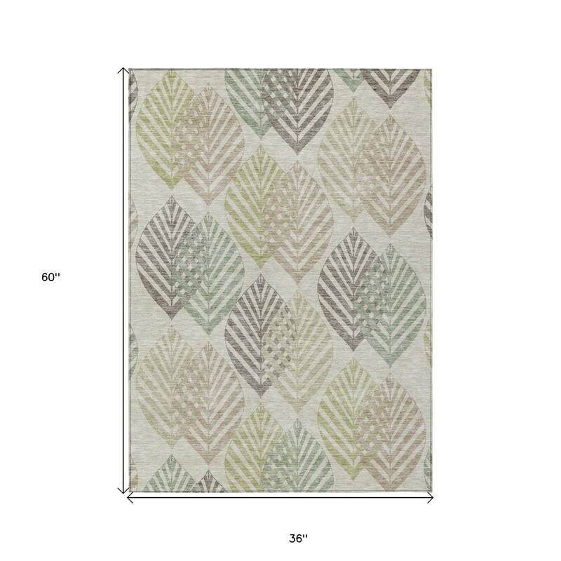 HomeRoots Floral Transitional Rectangle Outdoor Rug