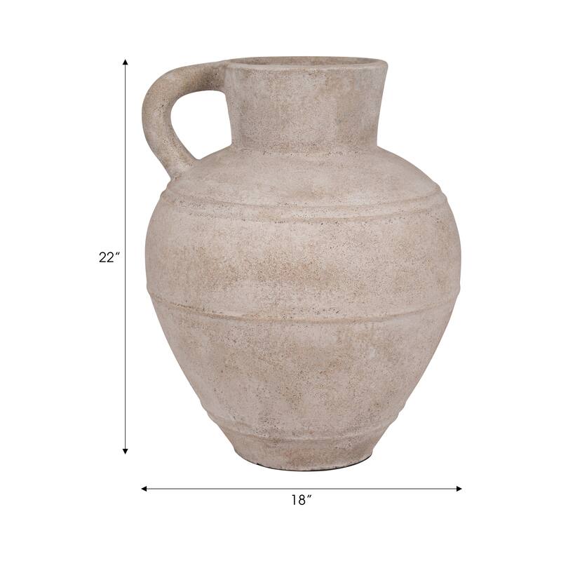 Sagebrook Home Elegant Ceramic Vase - Timeless Tabletop Accent Piece, Single Pack