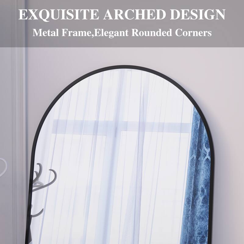 Arch Full Length Mirror 71"×32" Big Full Body Mirror for Bedroom Oversized Floor Mirror