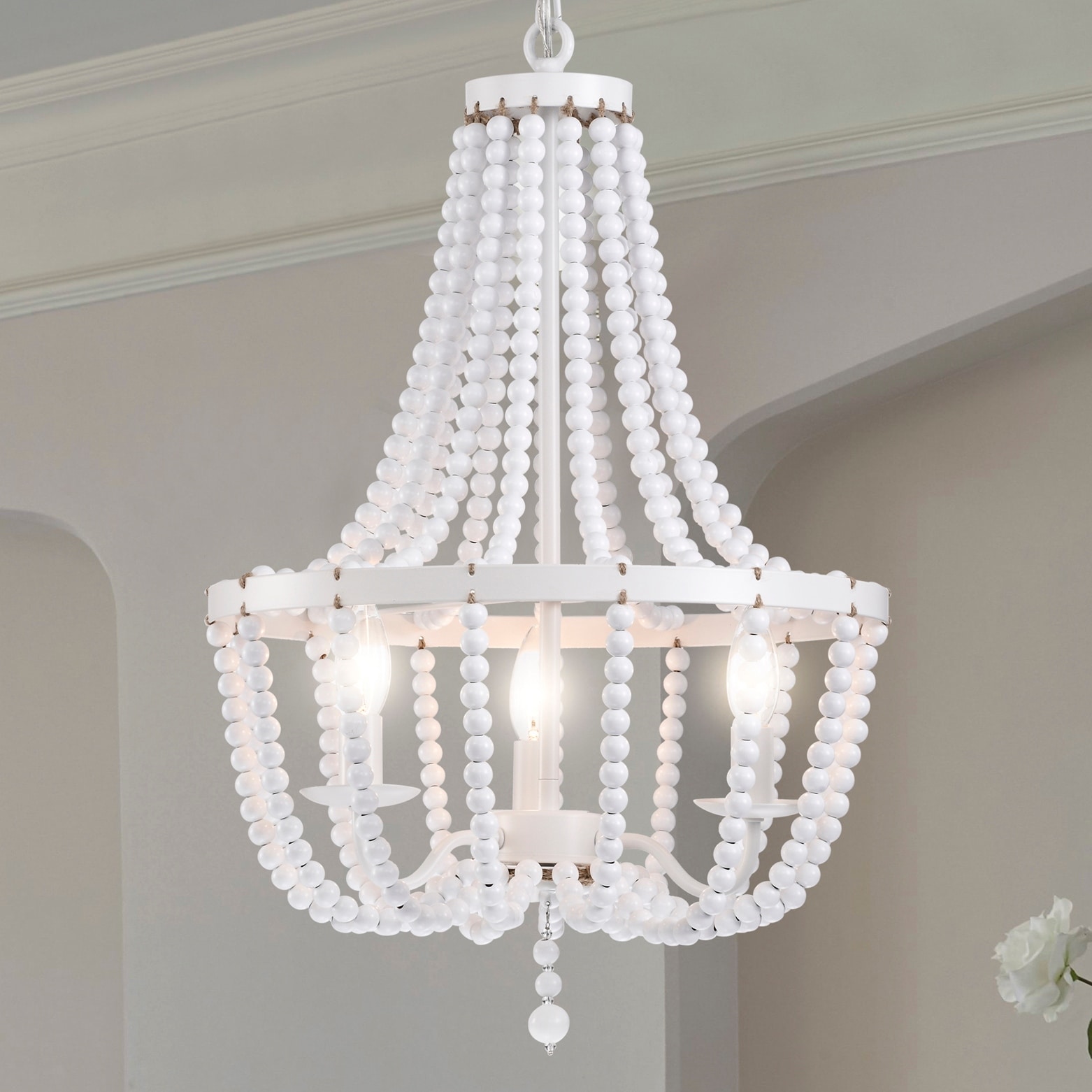Warehouse of Tiffany Demi 16 Inch Bohemian Pendant Chandelier 4-Light