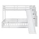 preview thumbnail 5 of 17, Twin Over Full Bunk Bed with Slide,Storage Staircase and Safety Guardrails