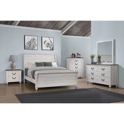 The Gray Barn Tranquil Side Ash Brown and Vintage Linen Panel Bedroom Set