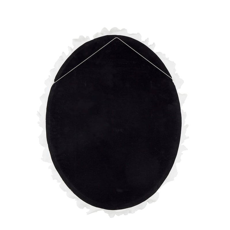 Coral Framed Oval Wall Mirror - 35.5" - White