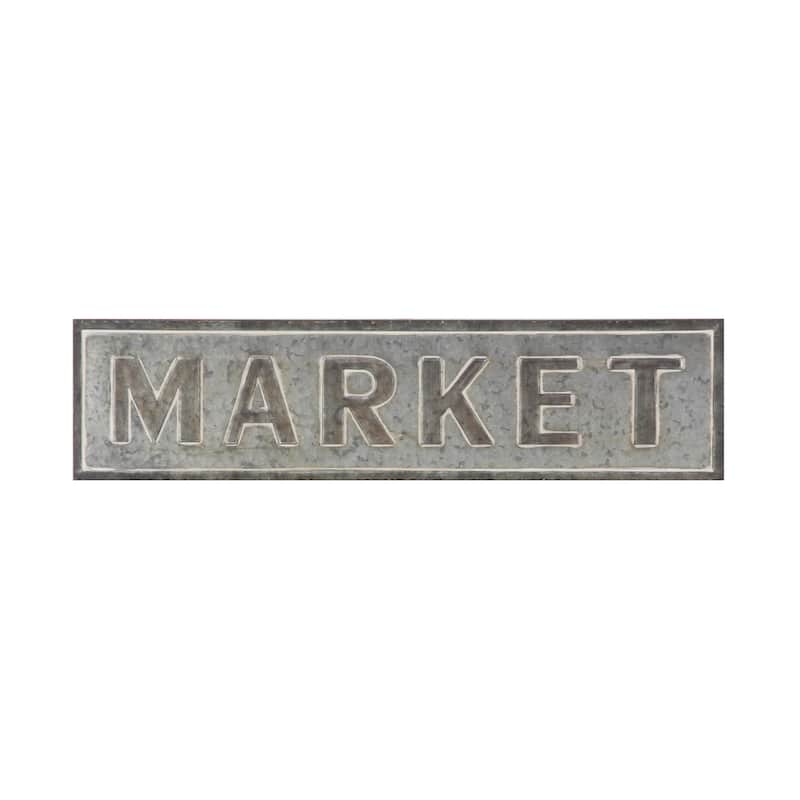 Metal Sign Wall Decor - - Roche River Decor - Silver