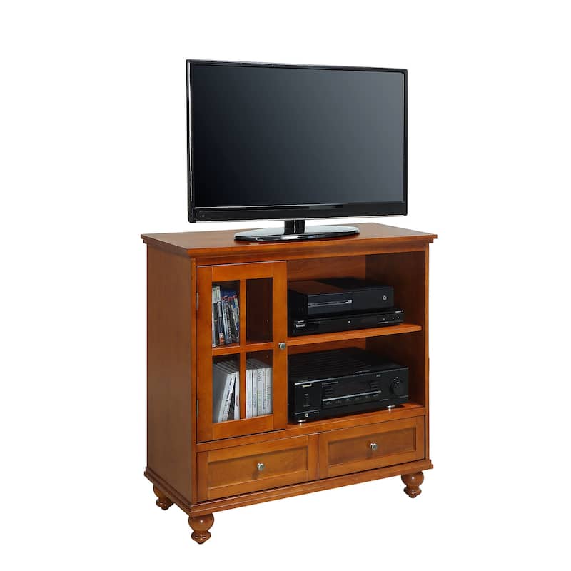 Convenience Concepts Tahoe Highboy 40" 2 Drawer TV Stand with Storage Cabinet and Shelves