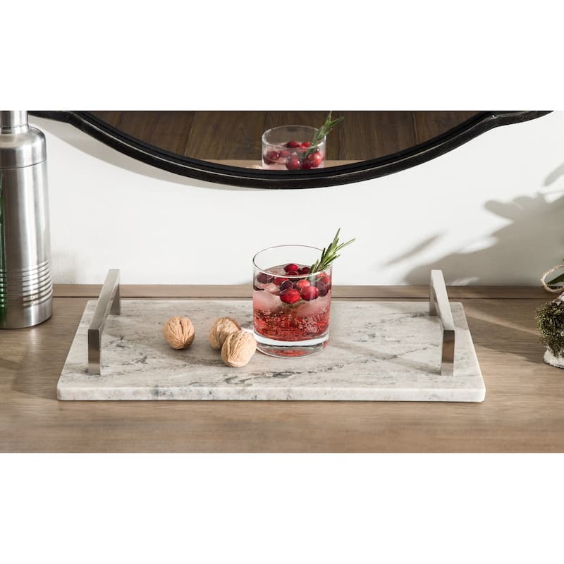 Kate and Laurel Graycott Decorative Marble Tray