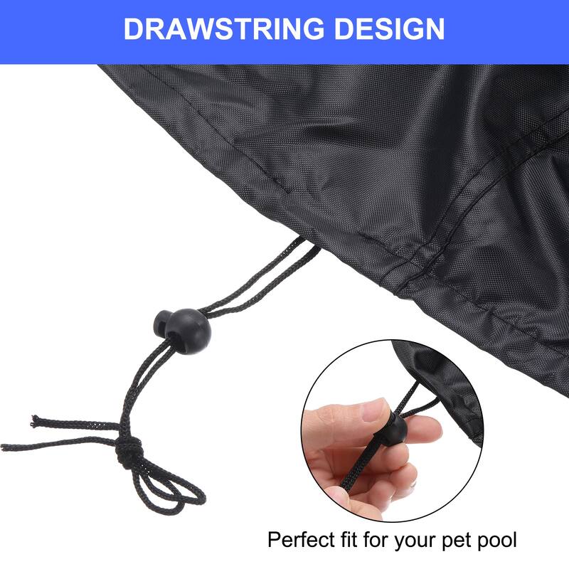 Oval Stock Tank Cover Waterproof 420D Oxford SPA Bath Pool Cover Black