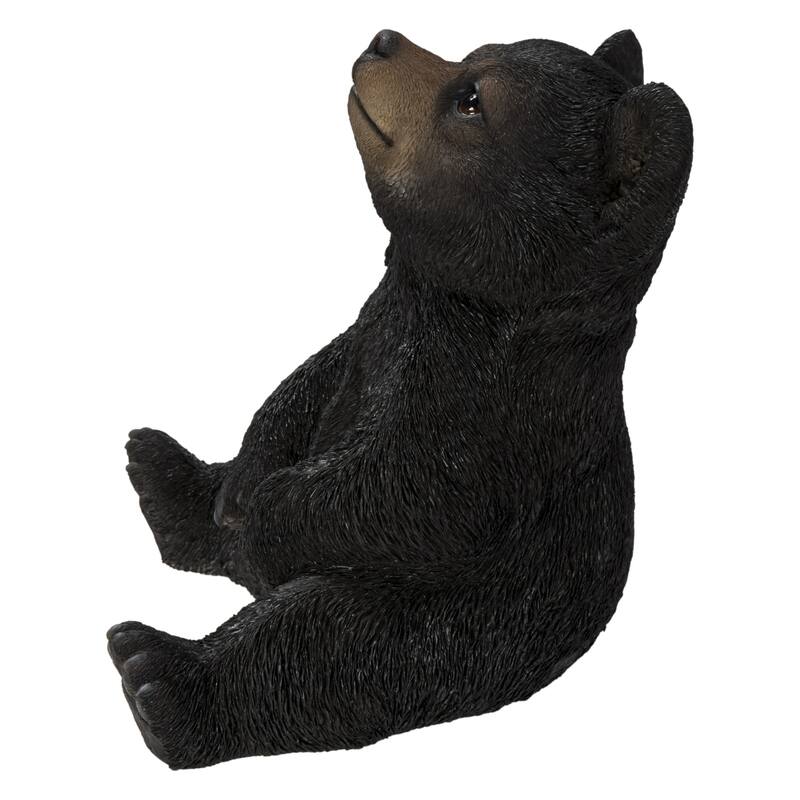 14.25" Sitting Bear Cub Outdoor Garden Statue