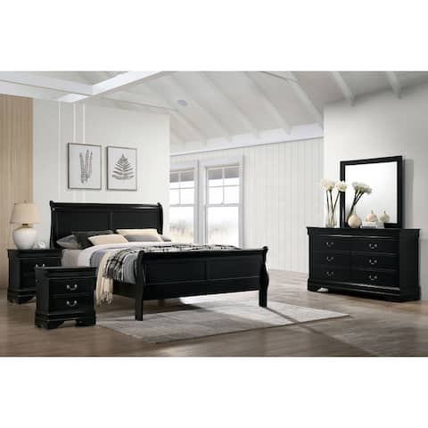 Furniture of America Lavina Transitional Solid Wood 5-Piece Bedroom Set