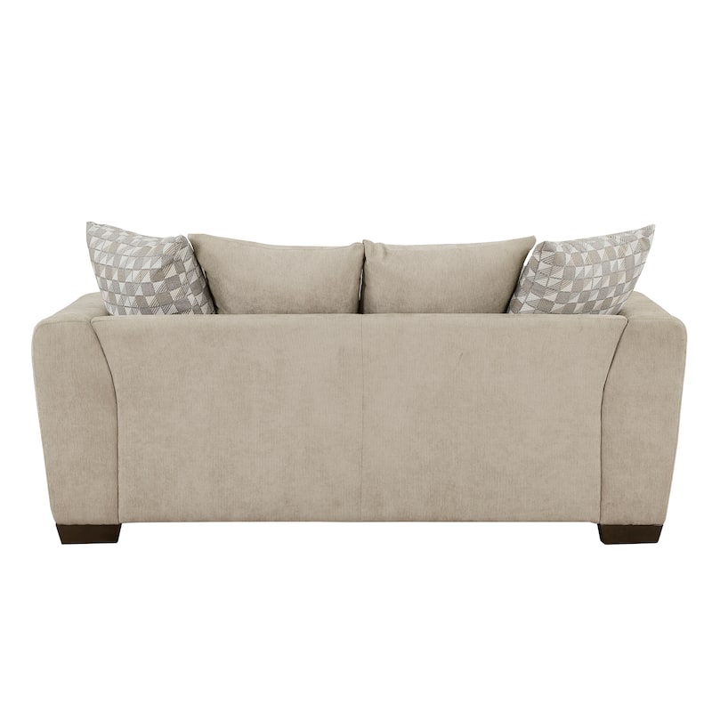 Fremont & Park Ezra 70" Chenille Living Room Loveseat with 6 Decor Pillows