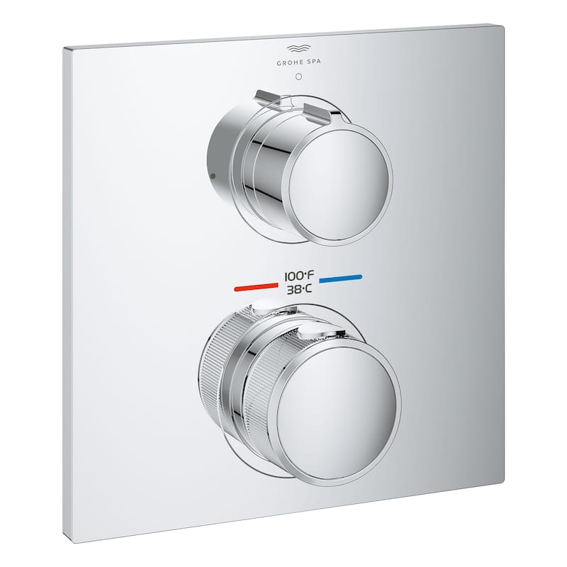 Grohe 29 177 1 Allure New Thermostatic Valve Trim Only with Dual Knob - Starlight Chrome