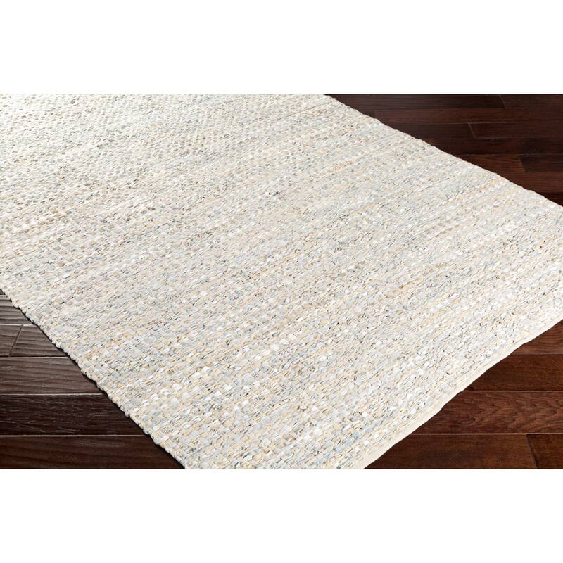 Livabliss Franklin Cotton/ Leather Area Rug