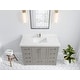 preview thumbnail 104 of 161, Willow Collection 48 in W x 22 in D x 36 in H Boston Single Bowl Sink Bathroom Vanity with Countertop 2"Empira White - Elephant Skin Gray