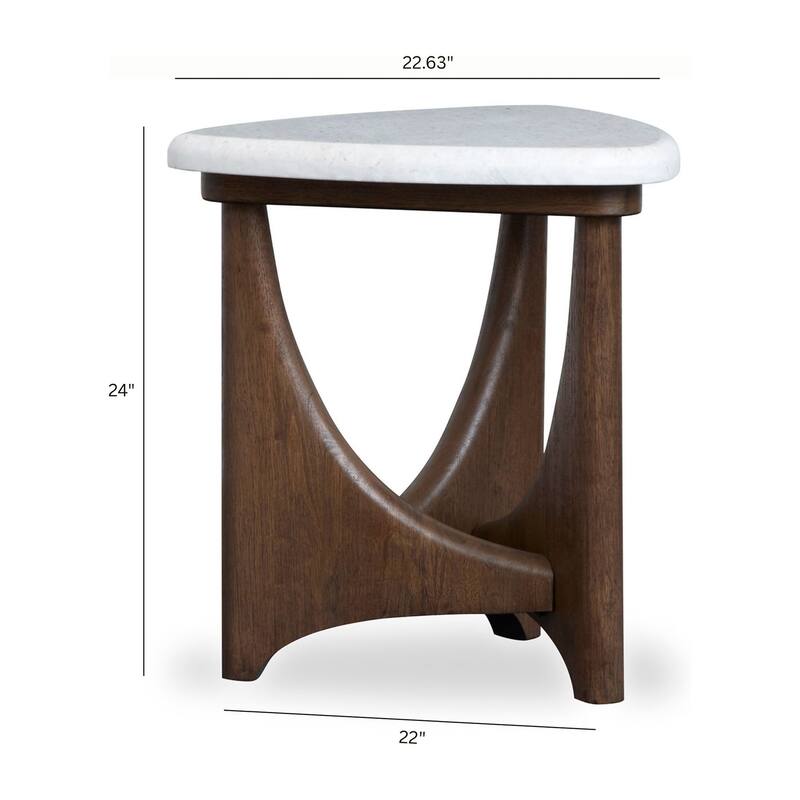 Magnussen Home Arwen Turkish Coffee Shaped End Table - 22.63''W x 22''D x 24''H