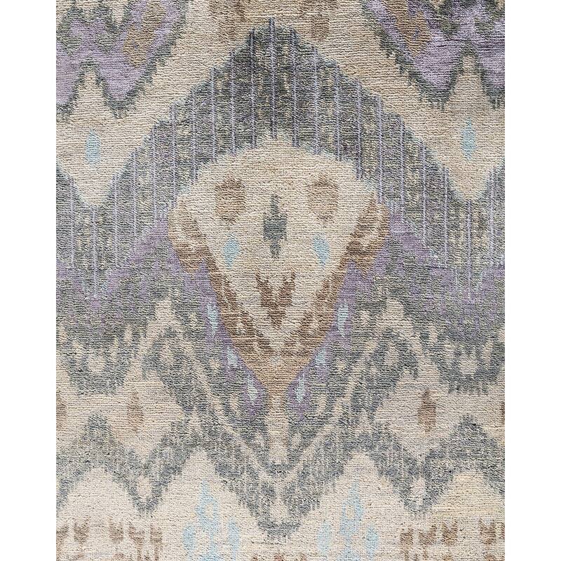 Ikat One-of-a-Kind Hand-Knotted Area Rug, Multicolor - 9' 0" x 12' 2"