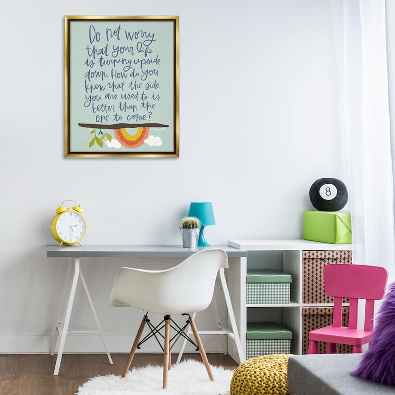 Stupell Hopeful Encouraging Phrase Framed Floater Canvas Wall Art Design By Mandy Ford Art + Illustration
