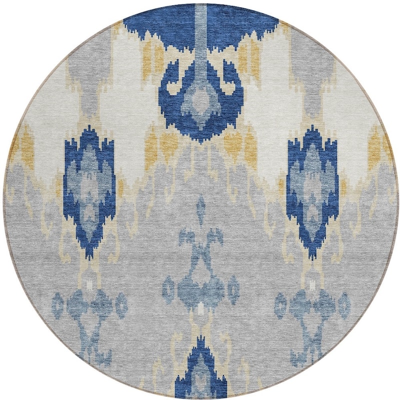 HomeRoots Ikat Transitional Rectangle Outdoor Rug
