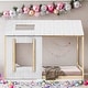 preview thumbnail 11 of 16, Twin House Platform Bed with Roof and Window, White/Grey