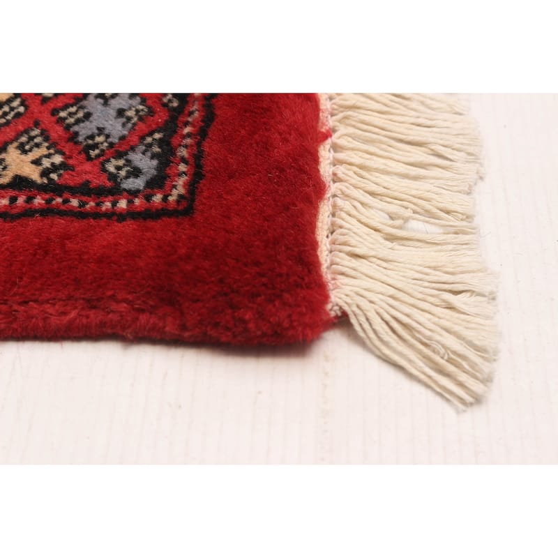 ECARPETGALLERY Hand-knotted Finest Peshawar Bokhara Red Wool Rug - 8'1 x 10'0