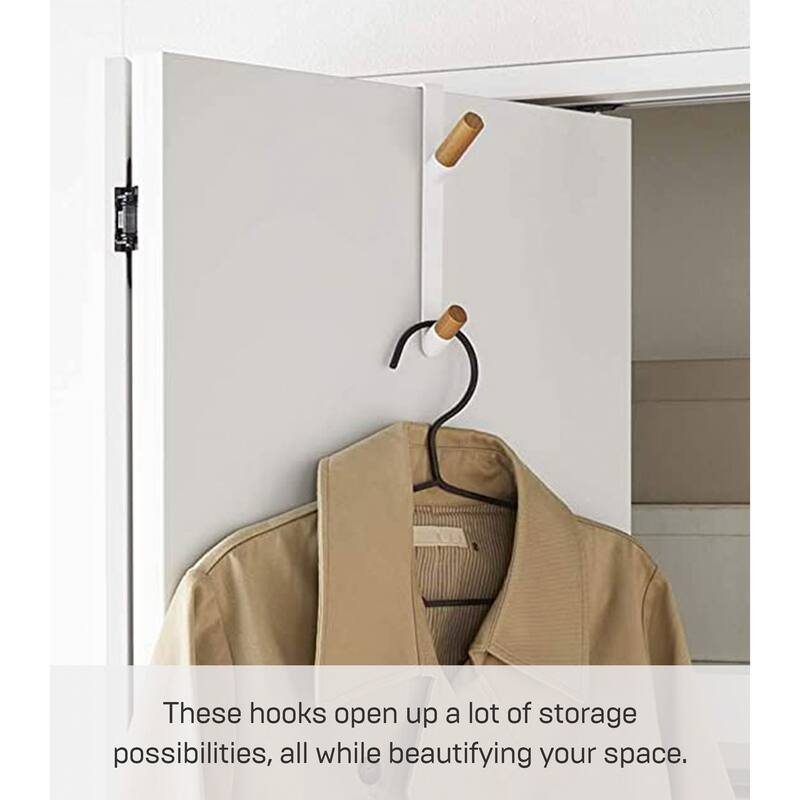 Yamazaki Home Over-the-Door Hook, Steel - L 3.86 x W 0.59 x H 7.09 inches