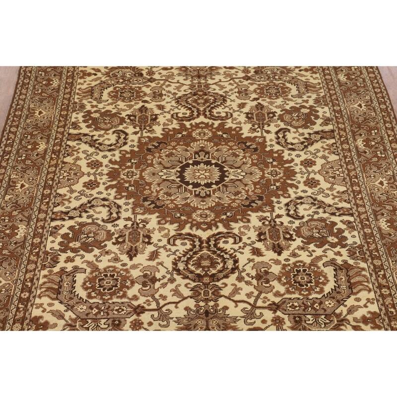 Anatolian Turkish Vintage Area Rug Handmade Wool Carpet - 6'4" X 9'5"