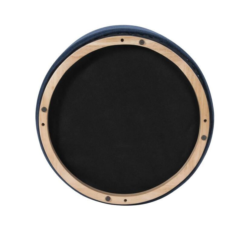 HomePop Drift Ottoman with Wood Base