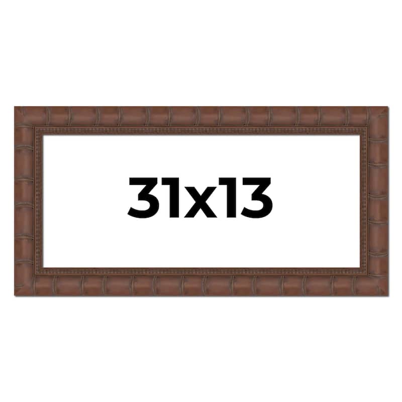 31x13 Frame Pewter Solid Wood Picture Frame Width 1.625 Inches | Interior Frame Depth 0.6875 Inches